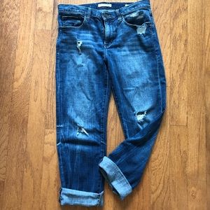 Distressed Boyfriend Cropped Jean